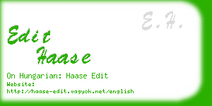 edit haase business card
